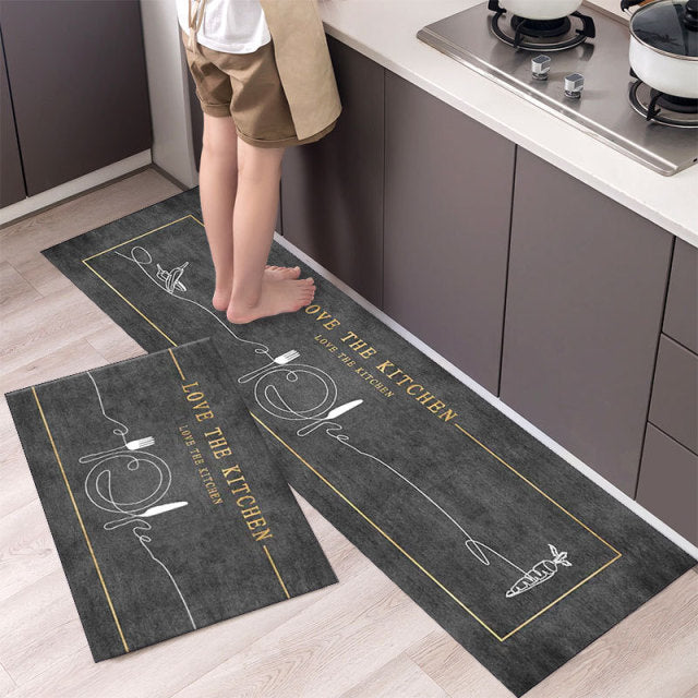 Tableware Pattern Floor Mat