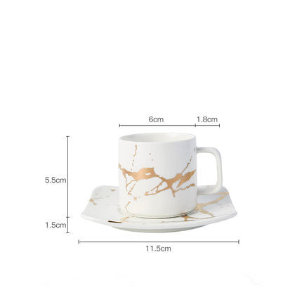 Coffee Mugs Marble Gold Inlay