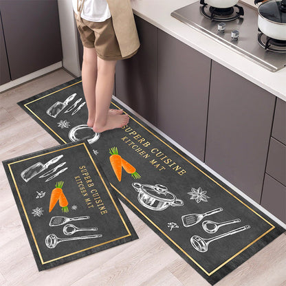 Tableware Pattern Floor Mat